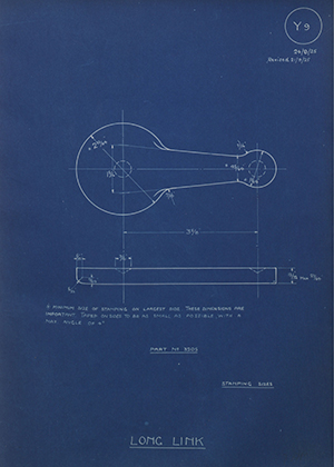 A.J Stevens & Co LTD 3205 Long Link WH Tildesley Forging Technical Drawing