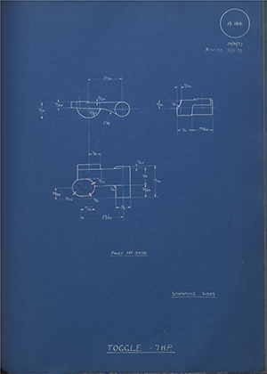 A.J Stevens & Co LTD 3478 Toggle - 7HP WH Tildesley Forging Technical Drawing