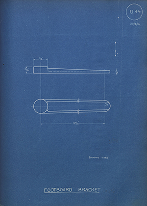 A.J Stevens & Co LTD  Footboard Bracket WH Tildesley Forging Technical Drawing