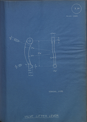 A.J Stevens & Co LTD  Valve Lifter Lever WH Tildesley Forging Technical Drawing