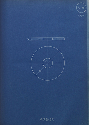 A.J Stevens & Co LTD  Washer WH Tildesley Forging Technical Drawing