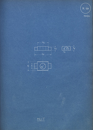 A.V Roe & Company Ltd Nut WH Tildesley Forging Technical Drawing