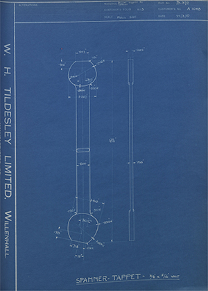 Abingdon King Dick Co LTD A1048 Spanner Tappet - 3/8