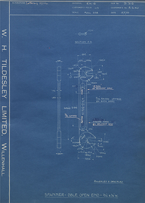 Abingdon King Dick Co LTD A2150 Spanner - Double Open End - 3/16