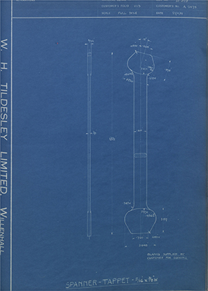 Abingdon King Dick Co LTD A2475 Spanner Tappet - 5/16