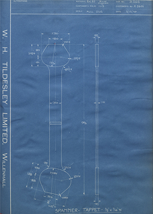 Abingdon King Dick Co LTD A2601 Spanner Tappet - 1/2