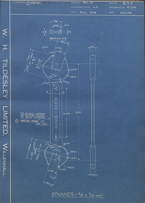 Abingdon King Dick Co LTD A704 Spanner - 3/8