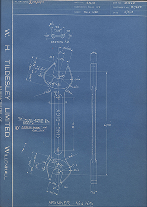 Abingdon King Dick Co LTD A786T Spanner - 3/4