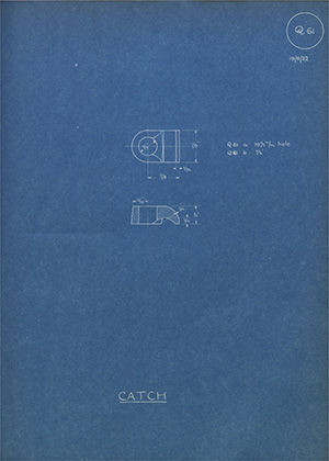 Acme Steel & Foundry Co Catch WH Tildesley Forging Technical Drawing