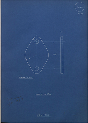 Albion Motors 1804Z88 Flange WH Tildesley Forging Technical Drawing