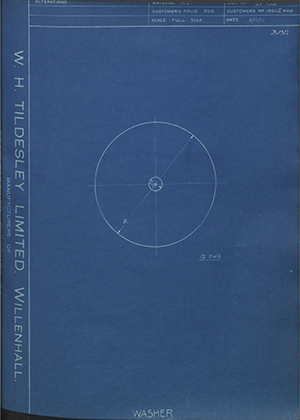 Albion Motors 1820Z448 Washer WH Tildesley Forging Technical Drawing