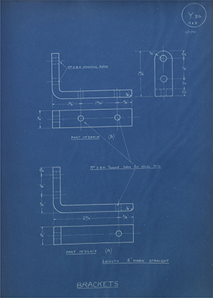 Albion Motors 2441F Brackets WH Tildesley Forging Technical Drawing