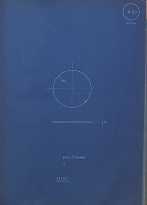 Albion Motors 4016H Disc WH Tildesley Forging Technical Drawing