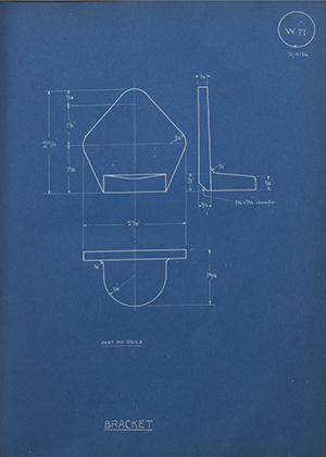 Albion Motors 5915A Bracket WH Tildesley Forging Technical Drawing