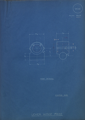 Albion Motors 6702B Lever Hinge Piece WH Tildesley Forging Technical Drawing