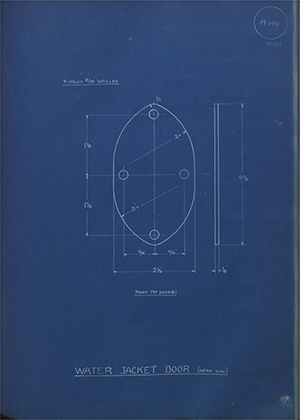 Albion Motors 7054B1 Water Jacket Door (Near Side) WH Tildesley Forging Technical Drawing