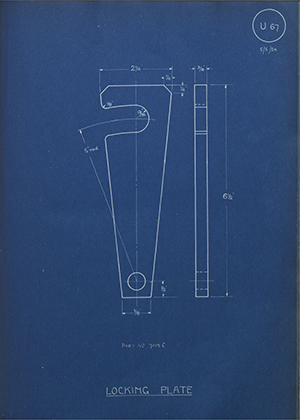 Albion Motors 7112C Locking Plate WH Tildesley Forging Technical Drawing