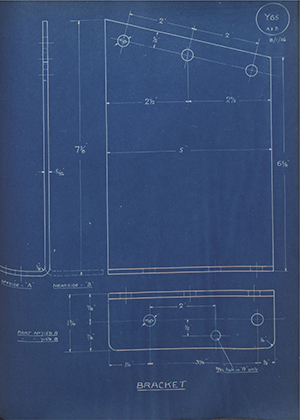 Albion Motors 7159A&B Bracket WH Tildesley Forging Technical Drawing