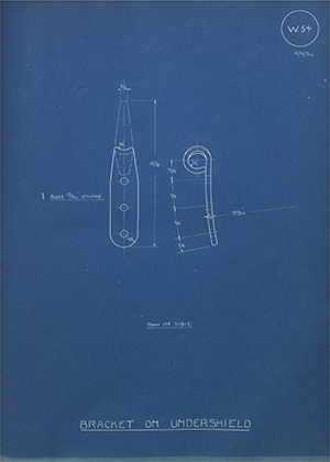 Albion Motors 7191C Bracket on Undershield WH Tildesley Forging Technical Drawing