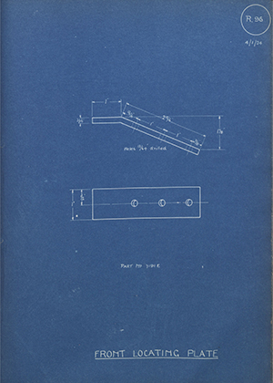 Albion Motors 7191E Front Locating Plate WH Tildesley Forging Technical Drawing