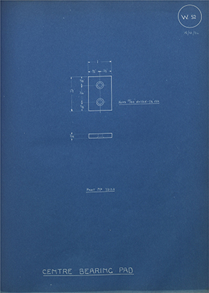 Albion Motors 7213A Centre Bearing Pad WH Tildesley Forging Technical Drawing