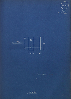 Albion Motors 7217C1 Plate WH Tildesley Forging Technical Drawing