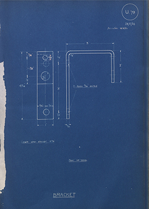 Albion Motors 7220L Bracket WH Tildesley Forging Technical Drawing