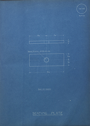 Albion Motors 7264D1 Seating Plate WH Tildesley Forging Technical Drawing