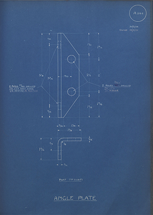 Albion Motors 7319F1 Angle Plate WH Tildesley Forging Technical Drawing