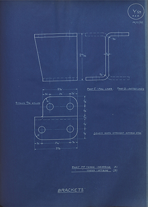 Albion Motors 7332 NS / 7320 OS Brackets WH Tildesley Forging Technical Drawing