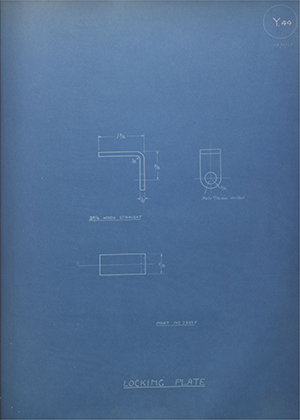 Albion Motors 7332F Locking Plate WH Tildesley Forging Technical Drawing