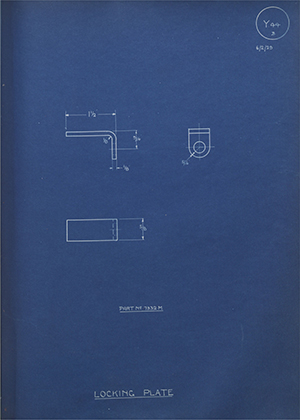 Albion Motors 7332M Locking Plate WH Tildesley Forging Technical Drawing