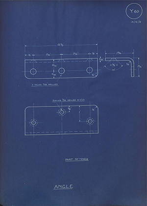 Albion Motors 7336B Angle WH Tildesley Forging Technical Drawing