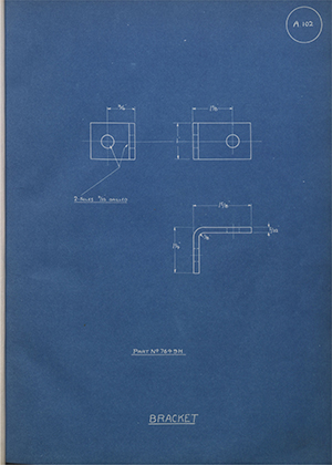 Albion Motors 7649H Bracket WH Tildesley Forging Technical Drawing