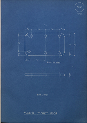 Albion Motors 7770A Water Jacket Door WH Tildesley Forging Technical Drawing