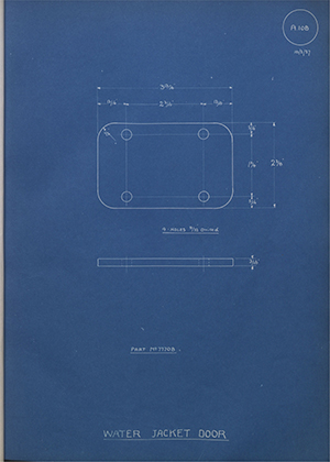 Albion Motors 7770B Water Jacket Door WH Tildesley Forging Technical Drawing