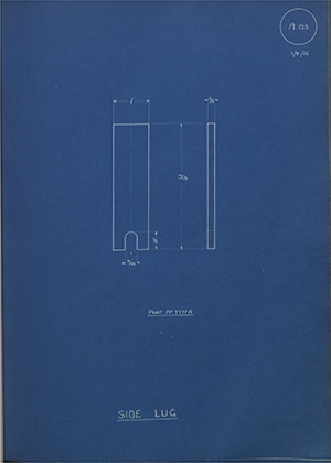 Albion Motors 7777A Side Lug WH Tildesley Forging Technical Drawing