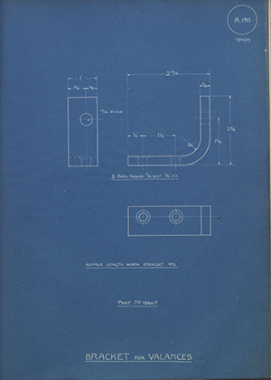 Albion Motors 7880F Bracket For Valances WH Tildesley Forging Technical Drawing