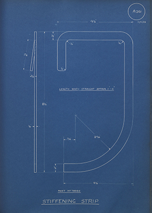 Albion Motors 7898E Stiffening Strip WH Tildesley Forging Technical Drawing