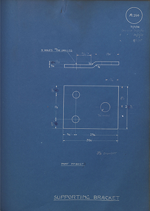 Albion Motors 8012F Supporting Bracket WH Tildesley Forging Technical Drawing