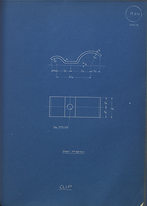 Albion Motors 8045C Clip WH Tildesley Forging Technical Drawing