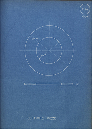 Albion Motors  Centring Piece WH Tildesley Forging Technical Drawing