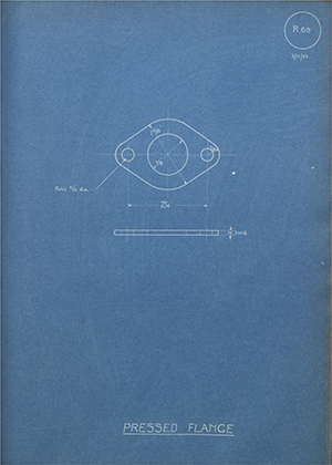 Albion Motors  Pressed Flange WH Tildesley Forging Technical Drawing