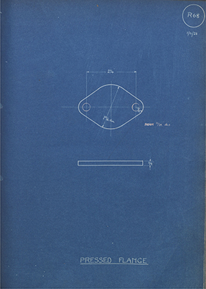 Albion Motors  Pressed Flange WH Tildesley Forging Technical Drawing