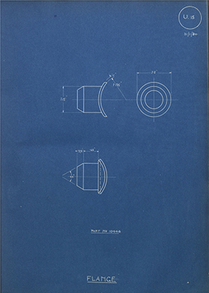 Armstrong Siddeley Motors LTD 10448 Flange WH Tildesley Forging Technical Drawing