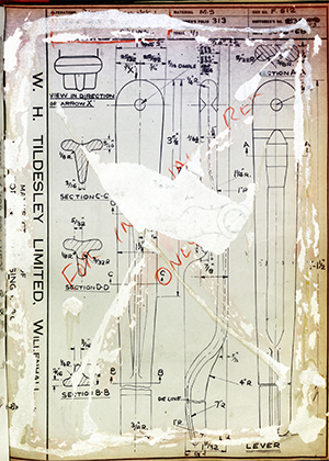 Armstrong Stevens & Son 13053 Lever WH Tildesley Forging Technical Drawing