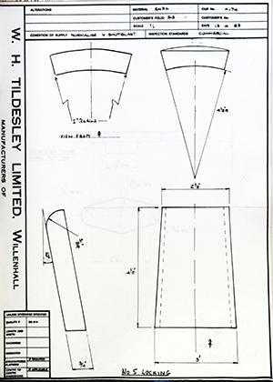 Armstrong Stevens & Son  No5 Locking WH Tildesley Forging Technical Drawing