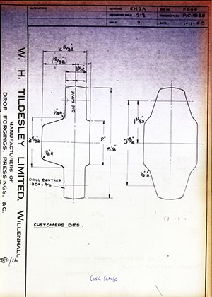 Armstrong Stevens & Son PC1988 Conn Flange WH Tildesley Forging Technical Drawing