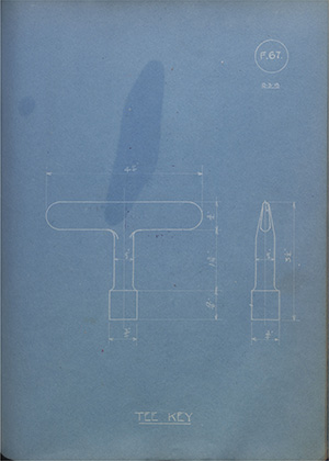 Atkinson Vehicles Ltd Tee Key WH Tildesley Forging Technical Drawing