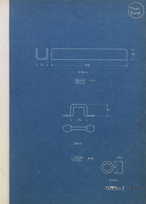 Bar, Loop & Ferrule WH Tildesley Forging Technical Drawing